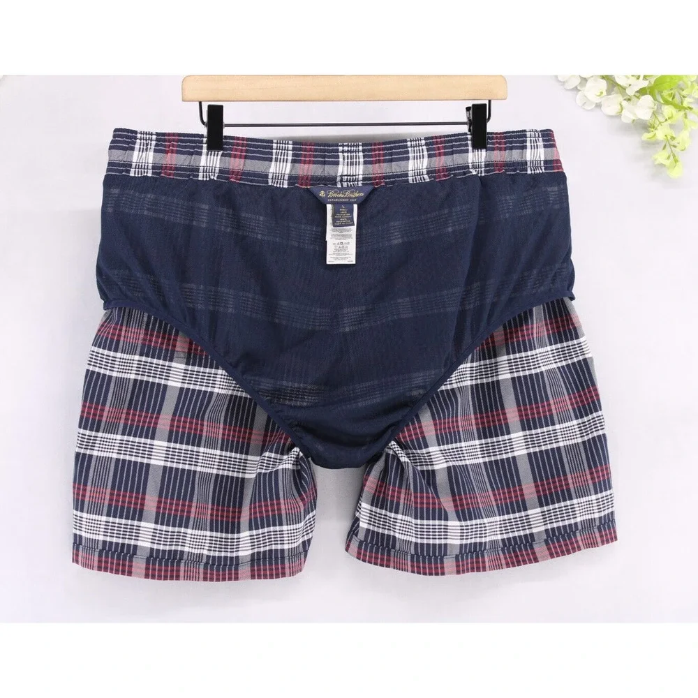 Brooks Brothers Sz L Men's Plaid Lined Swim Trunks Beach Boat Summer